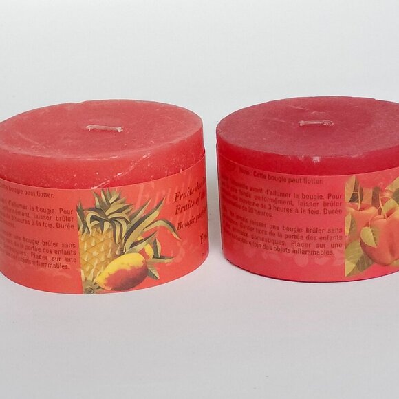 RETRO Fruits and Passion Candle Lot SCENTED Crab Apple Scents of the Islands x 2 - Picture 2 of 10